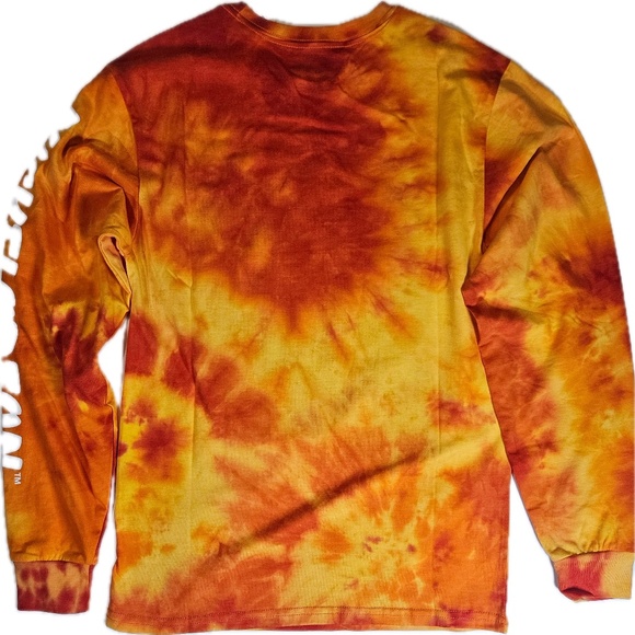 Rugrats Reptar Shirt Mens Small Orange Red Tie Dye Long Sleeve Nickelodeon - Picture 2 of 6
